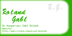 roland gabl business card